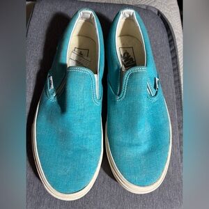 Van’s Aqua Blue Slip-on Sneakers-M 7.5/W 9